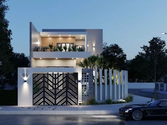 Thiết Kế Nhà Phố Hiện Đại 2 Tầng