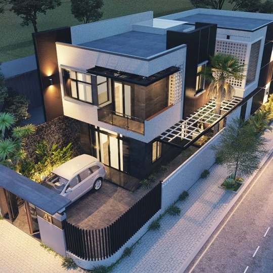 Thiết Kế Nhà Phố Hiện Đại 3 Tầng